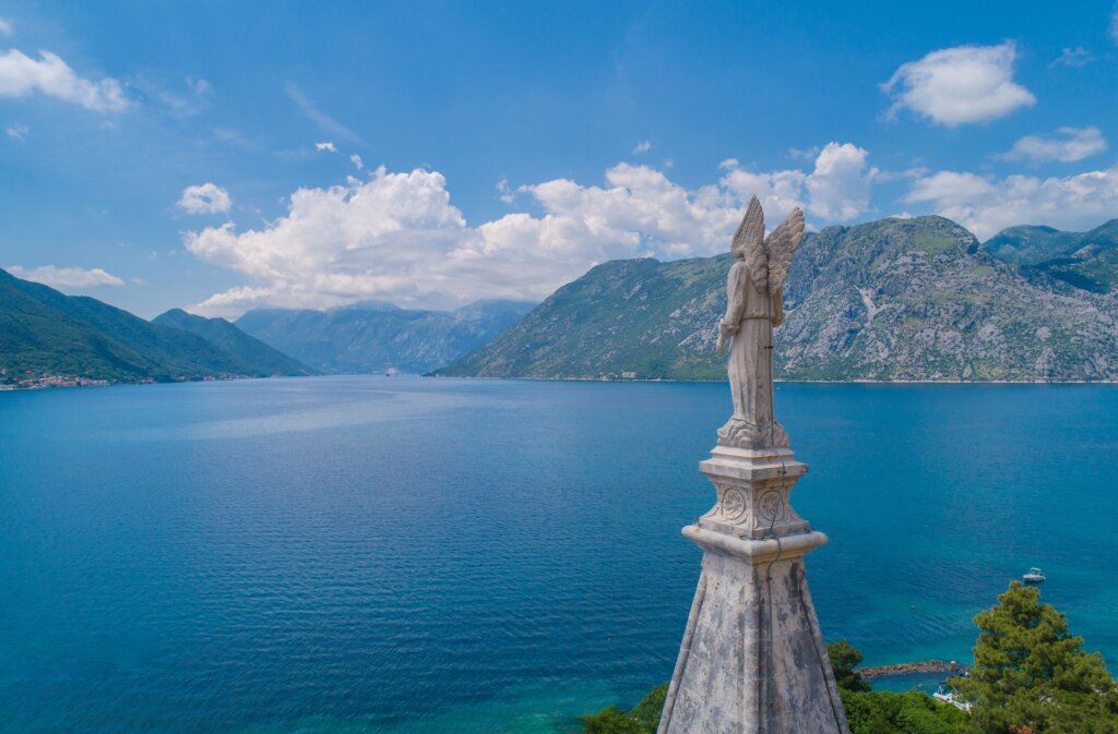 Luštica Peninsula on the Adriatic coast in spring