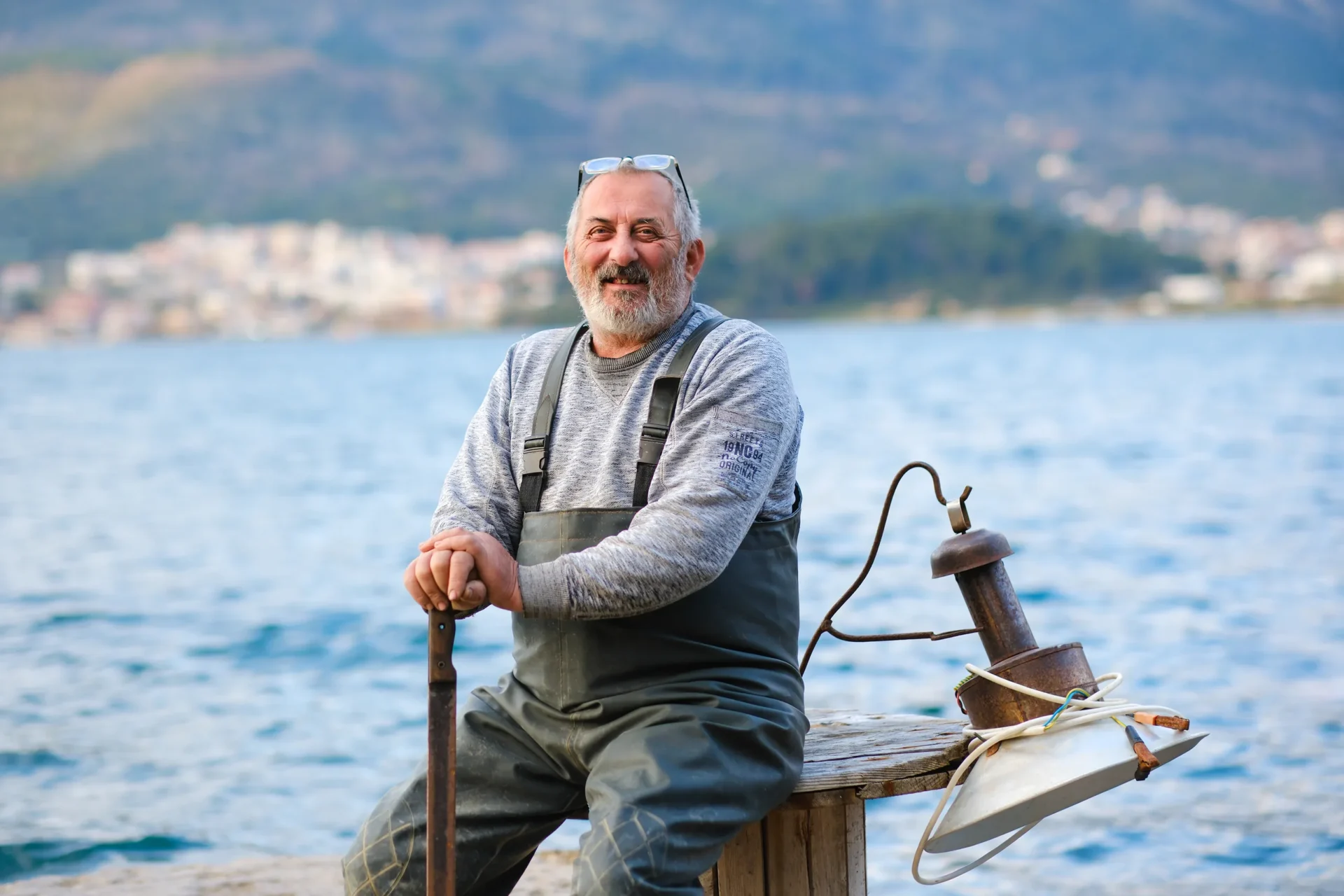 Traditional fishing in Boka Bay
